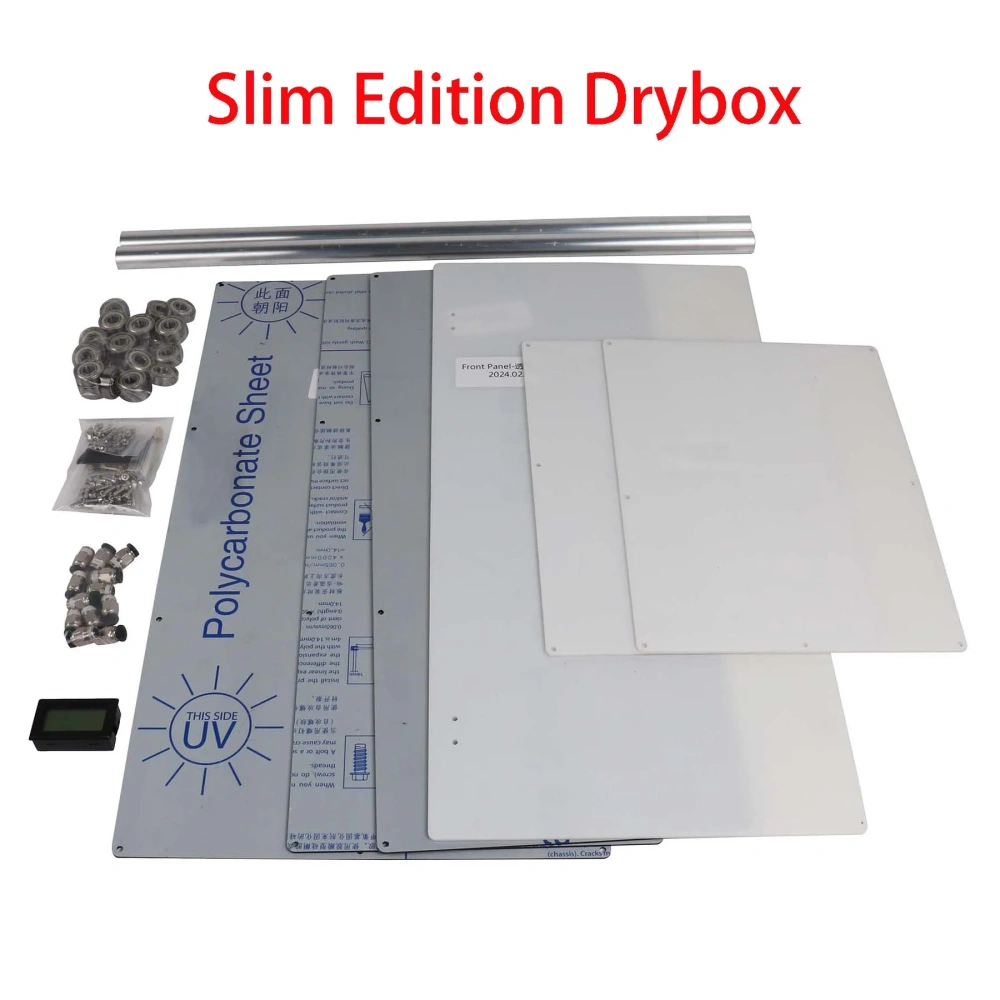 Blurolls Prusa Slim Drybox Enclosure Kit PC Cover Filament Box Panel Aluminum Rod  608zz Bearing for Prusa Voron 3D Printer