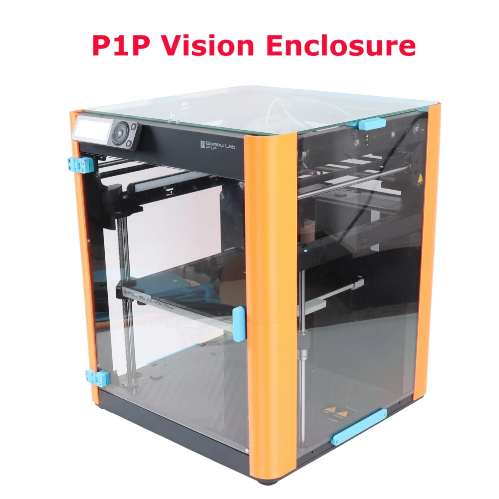 Blurolls Bambu Lab P1P Vision Enclosure High Visibility Kit Front Side PC Panel Top Tempered Glass 3mm Featuring Magnetic Sides