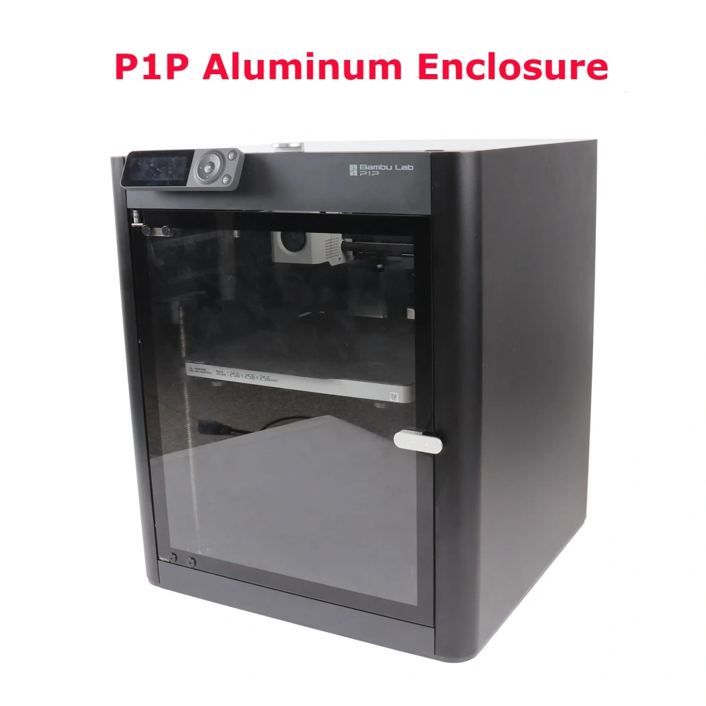 Blurolls Bambu Lab P1P Aluminum Alloy CNC Enclosure Kit Printer Panels Cover Top Door Tempered Glass for BambuLab P1P 3d Printer