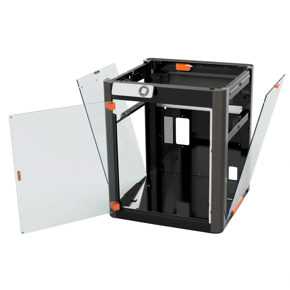 Blurolls Bambu Lab P1P Vision Enclosure High Visibility Kit Front Side PC Panel Top Tempered Glass 3mm Featuring Magnetic Sides