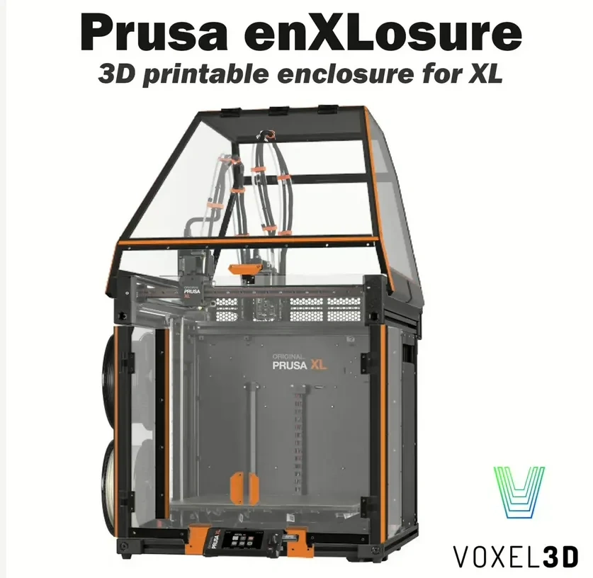 Blurolls Prusa XL Minimalist and Printable Acrylic Enclosure Kit with Fasteners Doors