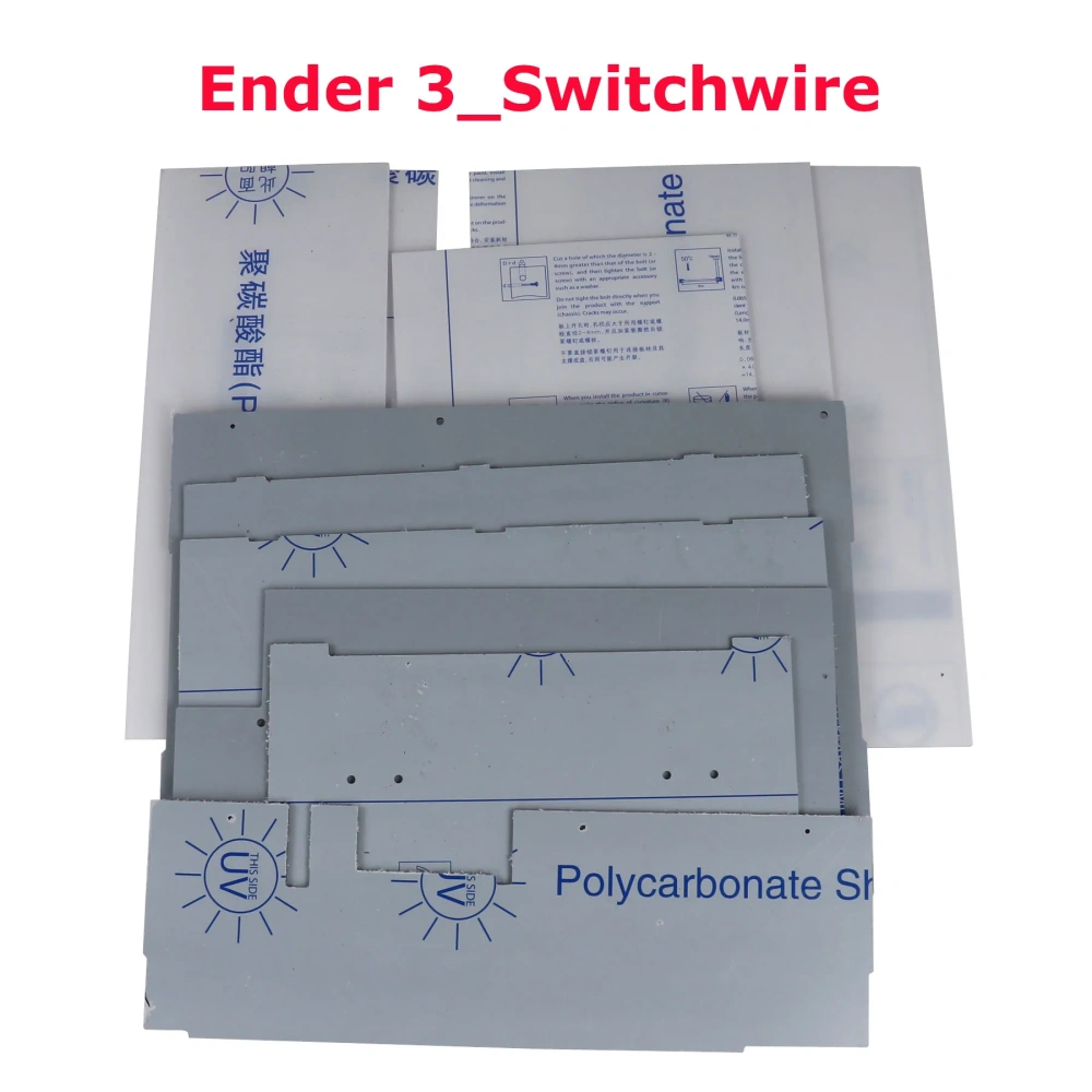Blurolls Ender_Switchwire Enclosure Upgrade Kit Transparent and Black PC Panels for Ender3 upgrade to Voron Switchwire