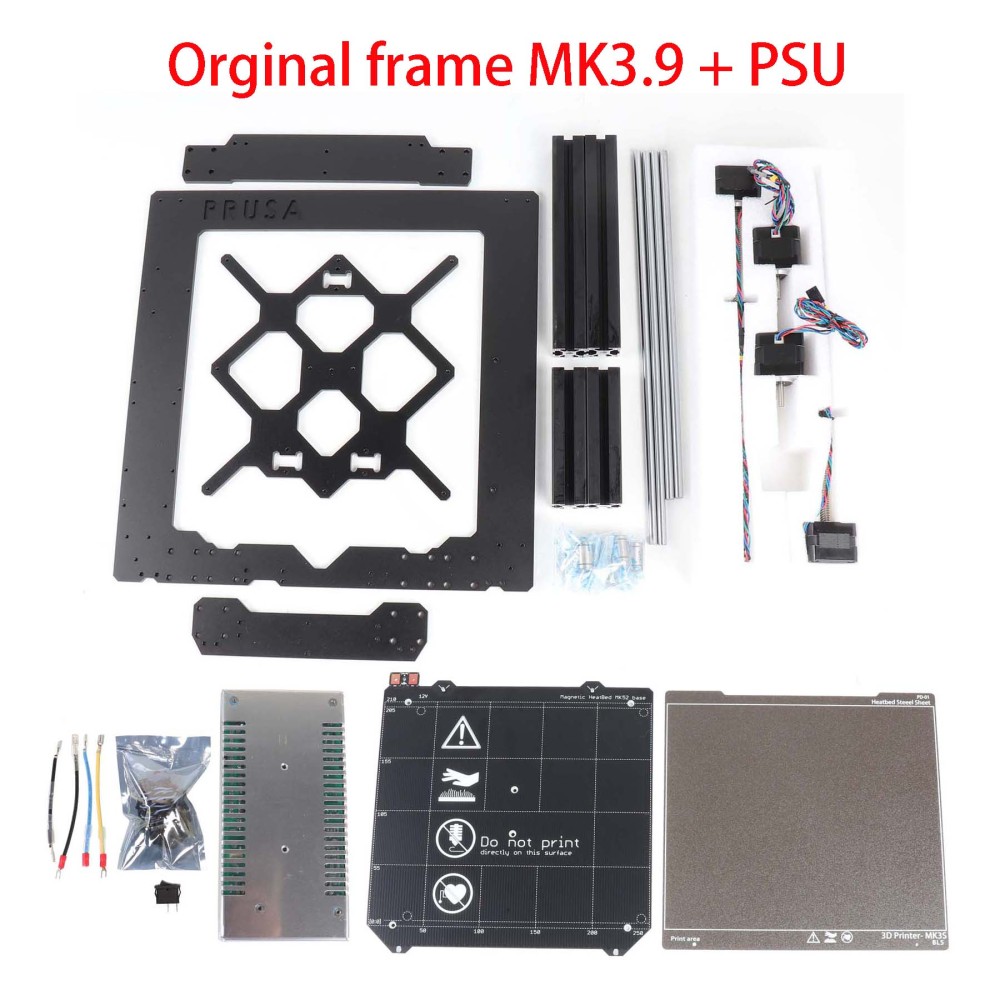 Blurolls Prusa MK3.9 MK4 Original Upgrade Kit Based on MK3S Bear Basic Frame Kit Sliver PSU Smooth Rod X/Y/Z Motors