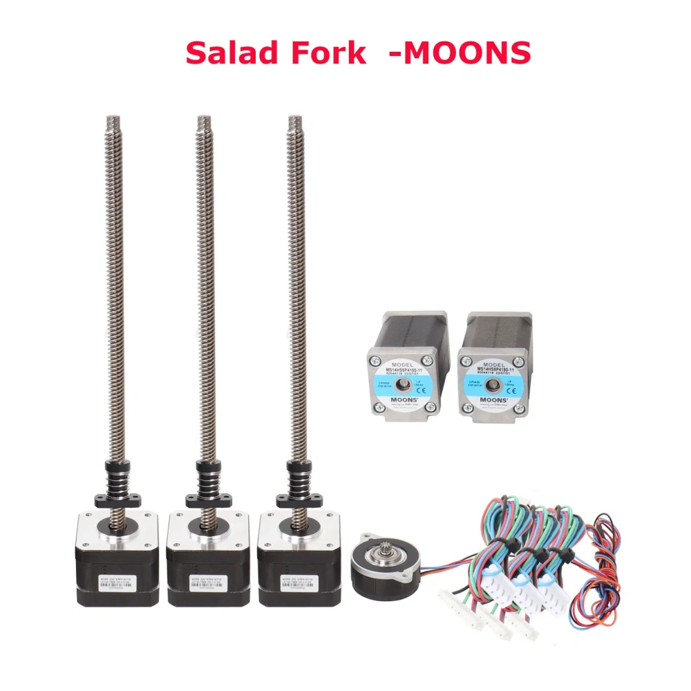 Blurolls Voron Salad Fork MOONS Nema14 Pancake Stepper Motor LDO Motors Kit Nema17 Integrated Lead Screw Stepper Motor 200mm