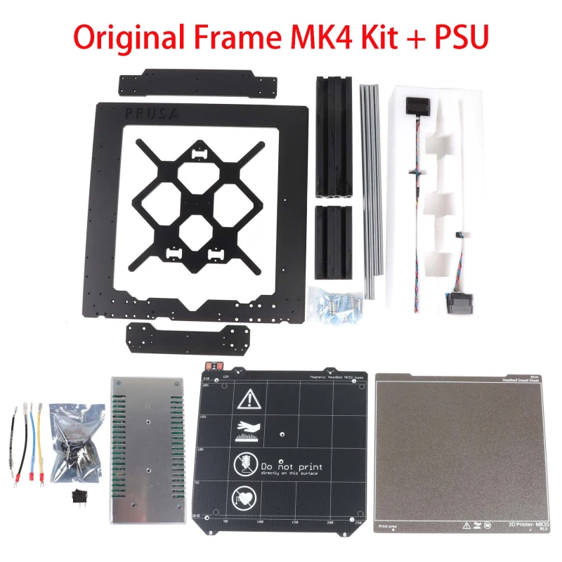 Blurolls Prusa MK3.9 MK4 Original Upgrade Kit Based on MK3S Bear Basic Frame Kit Sliver PSU Smooth Rod X/Y/Z Motors