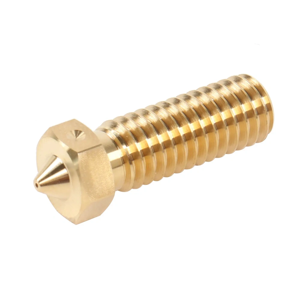 Blurolls 5pcs Brass Volcano Nozzle 0.4mm Lengthen Extruder For 1.75mm Filament M6 Volcano Heaterblock Hotend 3D Printer Parts