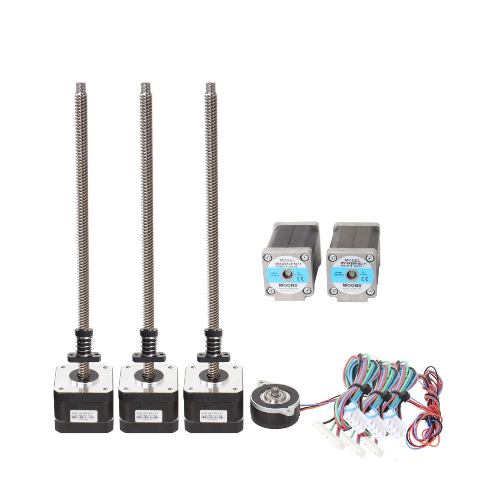 Blurolls Voron Salad Fork MOONS Nema14 Pancake Stepper Motor LDO Motors Kit Nema17 Integrated Lead Screw Stepper Motor 200mm