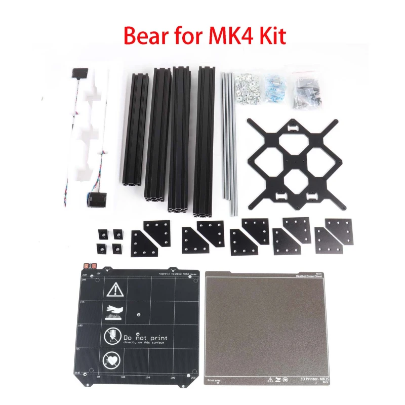 Blurolls Prusa MK3.9 MK4 Original Upgrade Kit Based on MK3S Bear Basic Frame Kit Sliver PSU Smooth Rod X/Y/Z Motors