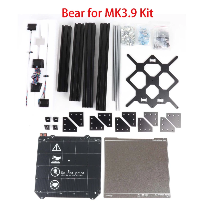 Blurolls Prusa MK3.9 MK4 Original Upgrade Kit Based on MK3S Bear Basic Frame Kit Sliver PSU Smooth Rod X/Y/Z Motors