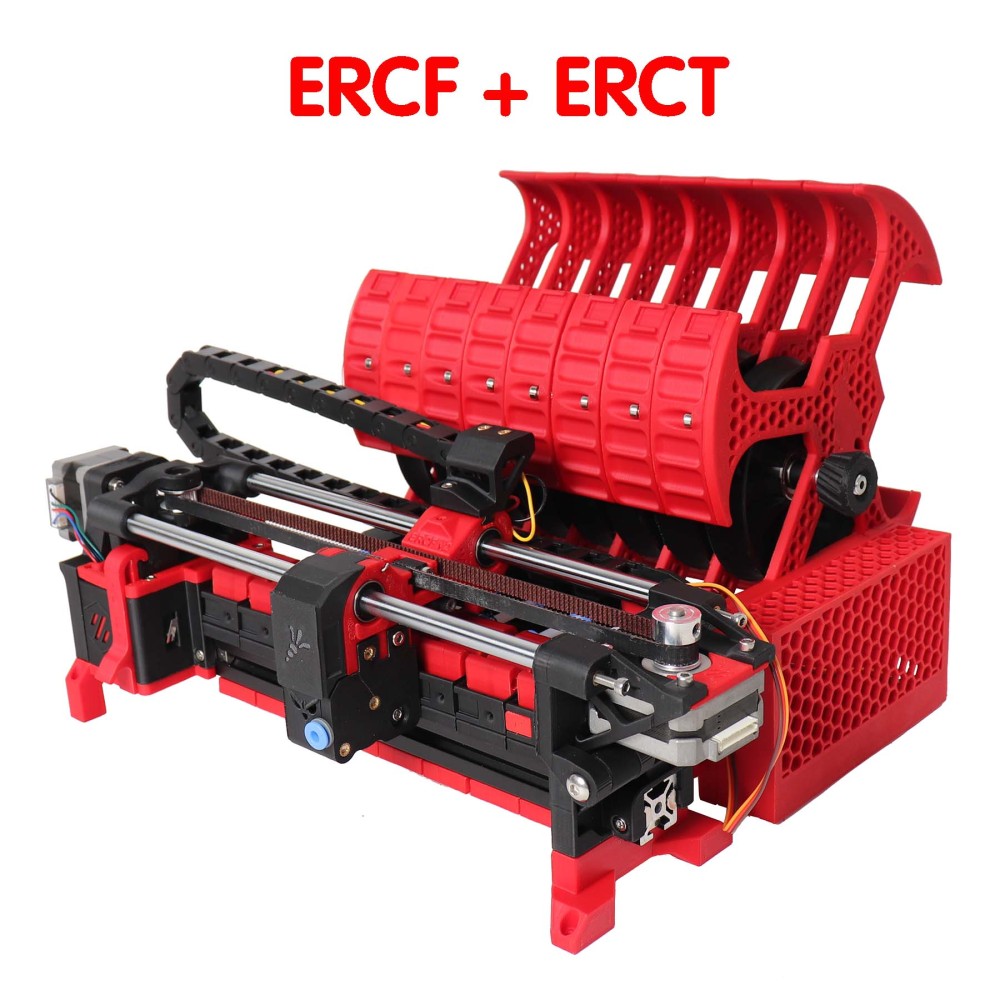 Blurolls ERCF V2 Enraged Rabbit MMU Feeder With ERCT Buffer Cutter for Voron BLV Ratrig Klipper Firmware aluminum axle
