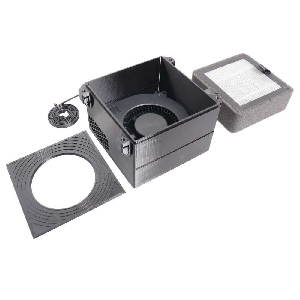 Blurolls Air HEPA Filter for Enclosure Prusa MK4 MK3S XL 3d Printer Air Cleaning 12032 Fan 24v 3D Printed Box PETG Filament