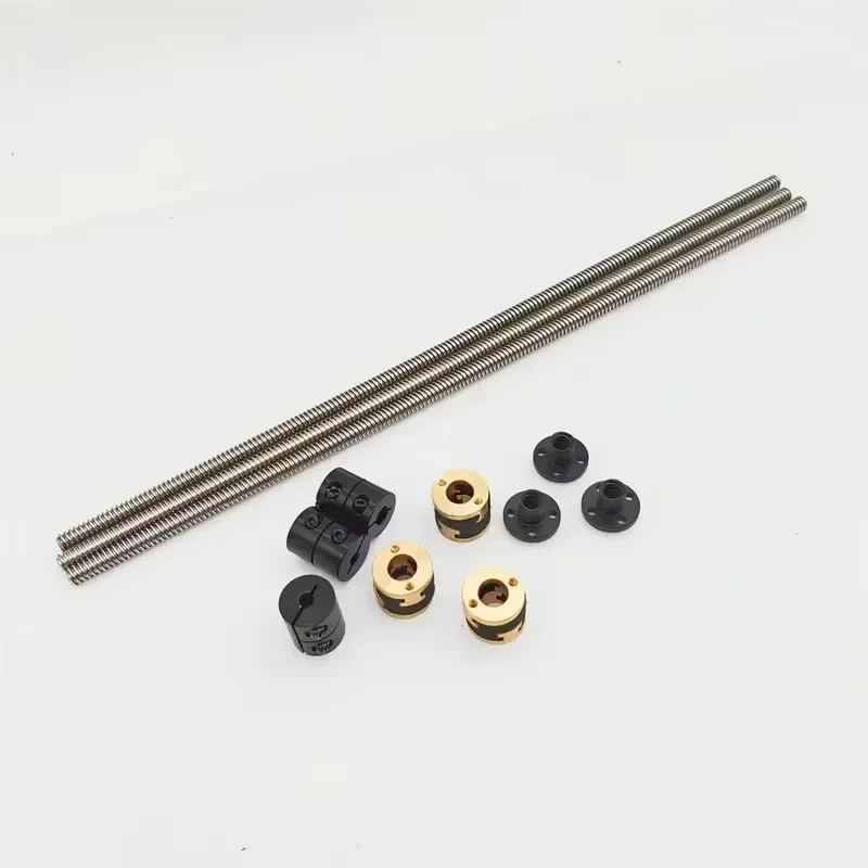 3PCS V-Core 3.1 V-Core 4 TR8*4 Metric Acme Lead Screws with Anti-Backlash Nut Block Spider Coupler for Rat Rig V-Core3.1 V-core4