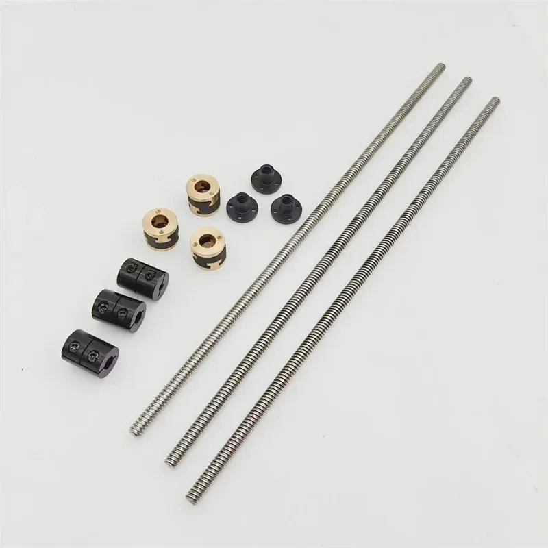 3PCS V-Core 3.1 V-Core 4 TR8*4 Metric Acme Lead Screws with Anti-Backlash Nut Block Spider Coupler for Rat Rig V-Core3.1 V-core4
