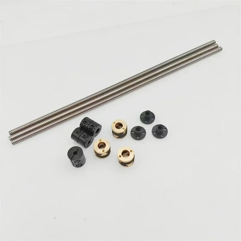3PCS V-Core 3.1 V-Core 4 TR8*4 Metric Acme Lead Screws with Anti-Backlash Nut Block Spider Coupler for Rat Rig V-Core3.1 V-core4