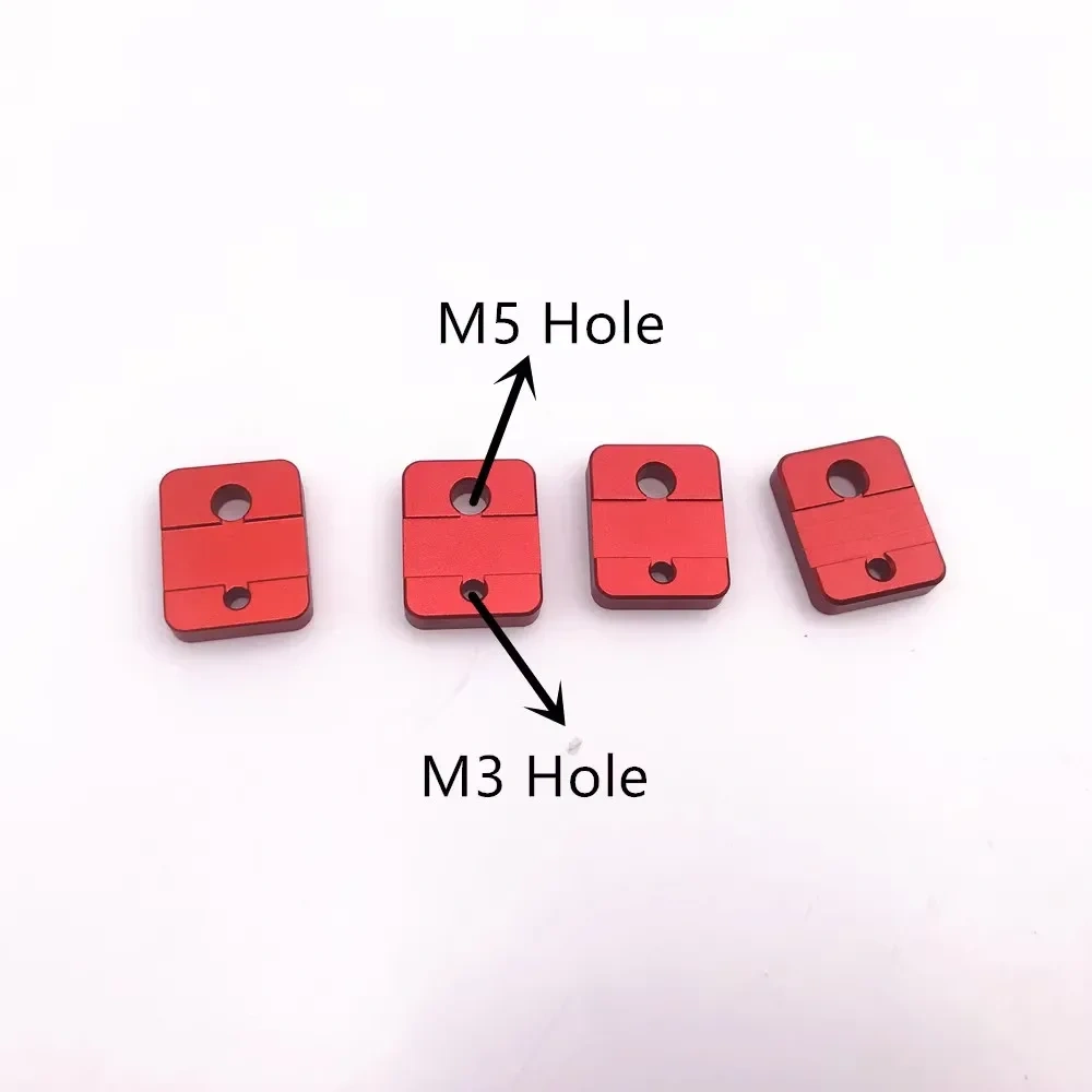 Blurolls 3D Printer Parts CNC Made Voron 2.4 Belt Clamps Blocks for the Quad Gantry Parts 5MM Thickness