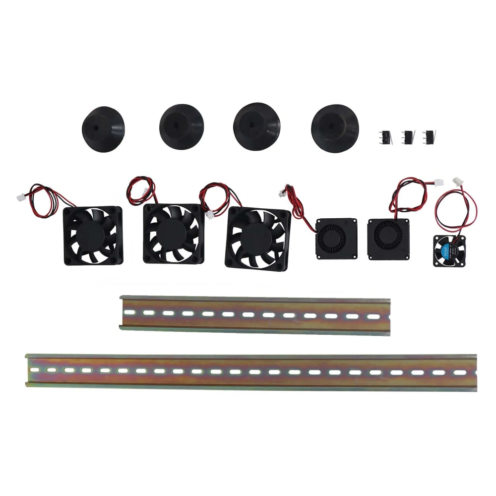 Blurolls Ender 3 NG Convertion Upgrade Electronics Kit with 6015 3010 and 4010 Fans Rubber Feet Din Rail