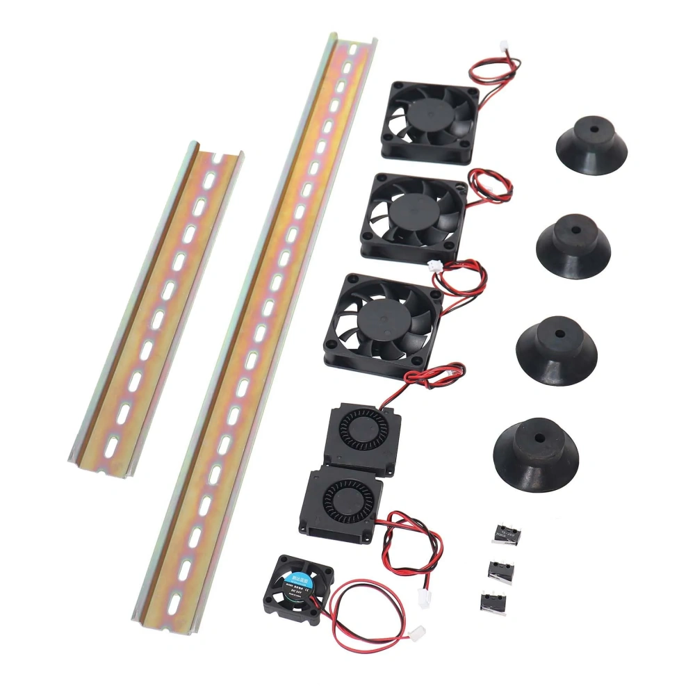 Blurolls Ender 3 NG Convertion Upgrade Electronics Kit with 6015 3010 and 4010 Fans Rubber Feet Din Rail