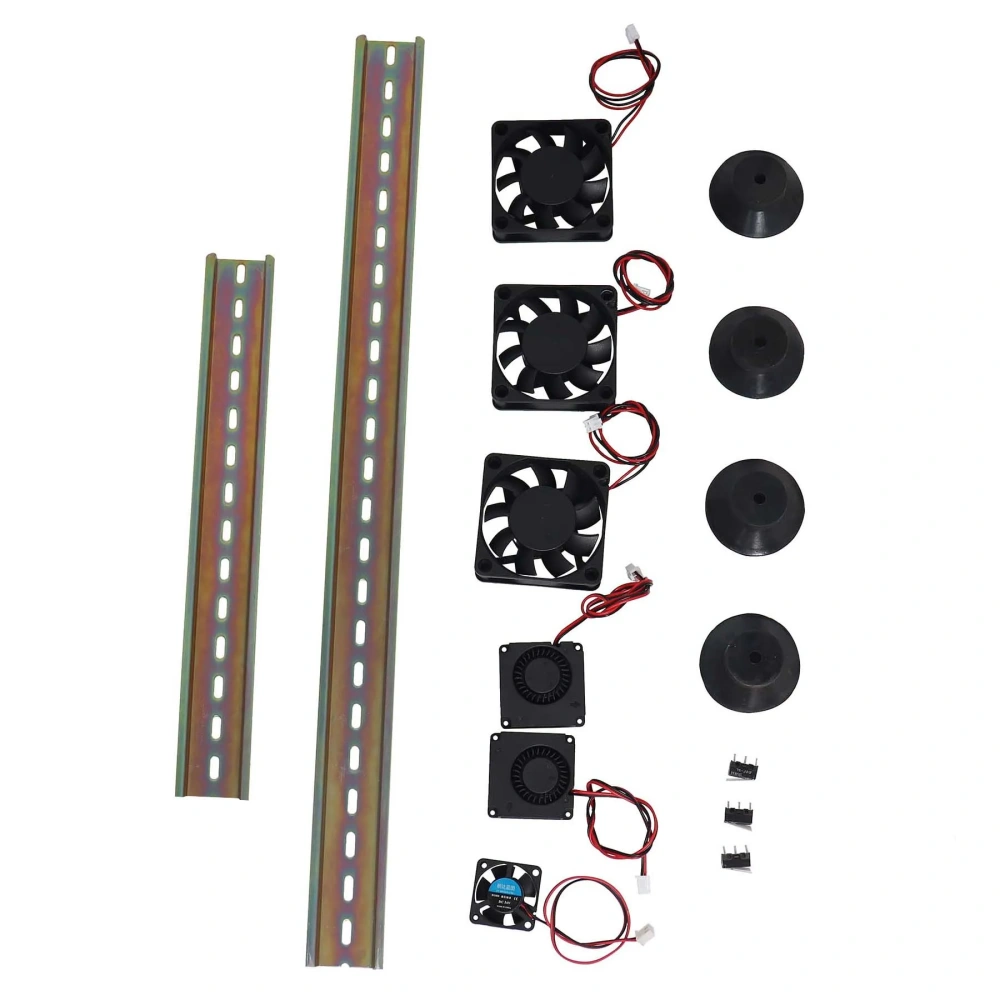 Blurolls Ender 3 NG Convertion Upgrade Electronics Kit with 6015 3010 and 4010 Fans Rubber Feet Din Rail