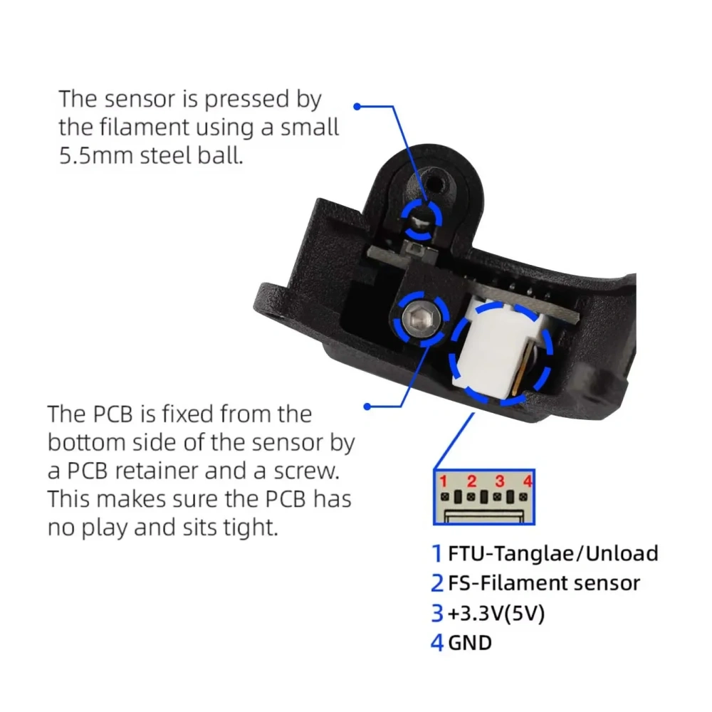 Blurolls LDO Orbiter V2 Extruder Smart Filament Sensor V4.2 Kits Detect Stuck Filament Sensor For 3D Printer Parts