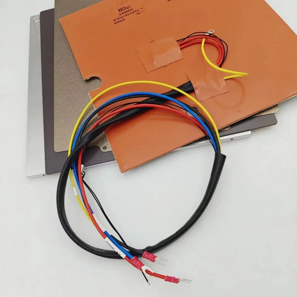Blurolls Qidi Q1 Pro 3D Printer Heated Bed Upgrade Kit – 8mm CNC Aluminum Build Plate + 110/220V Silicone Heater Pad