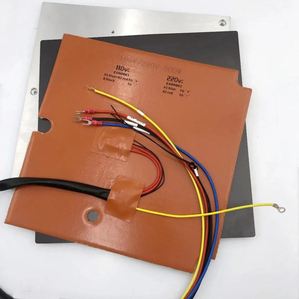 Blurolls Qidi Q1 Pro 3D Printer Heated Bed Upgrade Kit – 8mm CNC Aluminum Build Plate + 110/220V Silicone Heater Pad