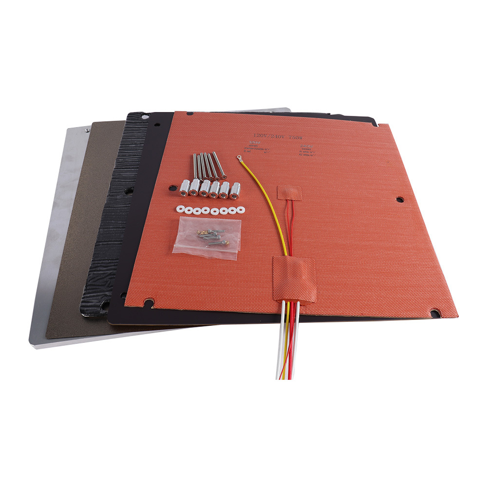 Blurolls Sovol SV08 3D Printer Heated Bed Upgrade Kit – S08 HotBed with 10mm Riser, 120V/240V High-Power Silicone Heater, and 0.1mm Ultra-Flat Aluminum Build Plate by Nadir for Improved Thermal Stability and Print Adhesion