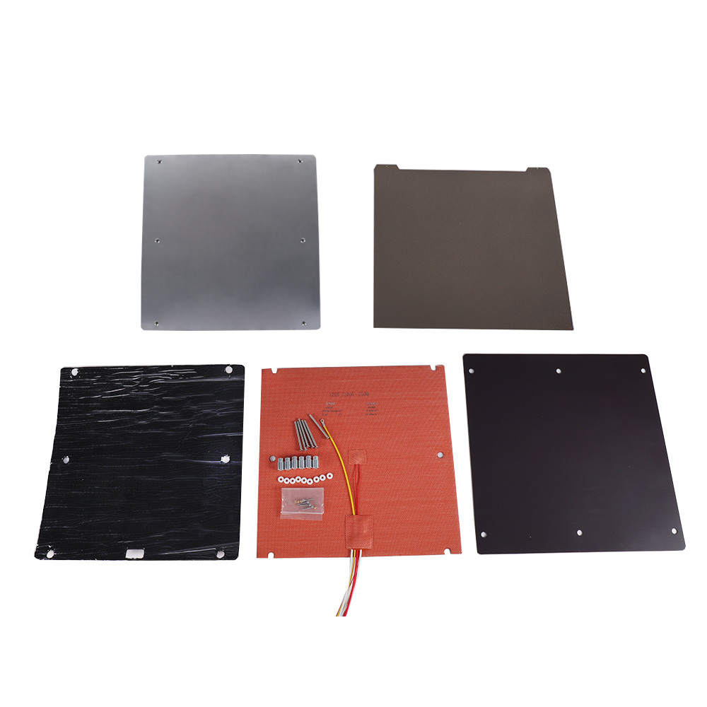 Blurolls Sovol SV08 3D Printer Heated Bed Upgrade Kit – S08 HotBed with 10mm Riser, 120V/240V High-Power Silicone Heater, and 0.1mm Ultra-Flat Aluminum Build Plate by Nadir for Improved Thermal Stability and Print Adhesion