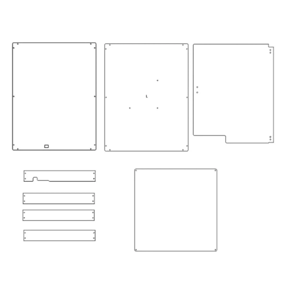 Blurolls Creality K1 SE / K1C 3D Printer Enclosure Kit - 3mm Clear Transparent Polycarbonate (PC) Panels