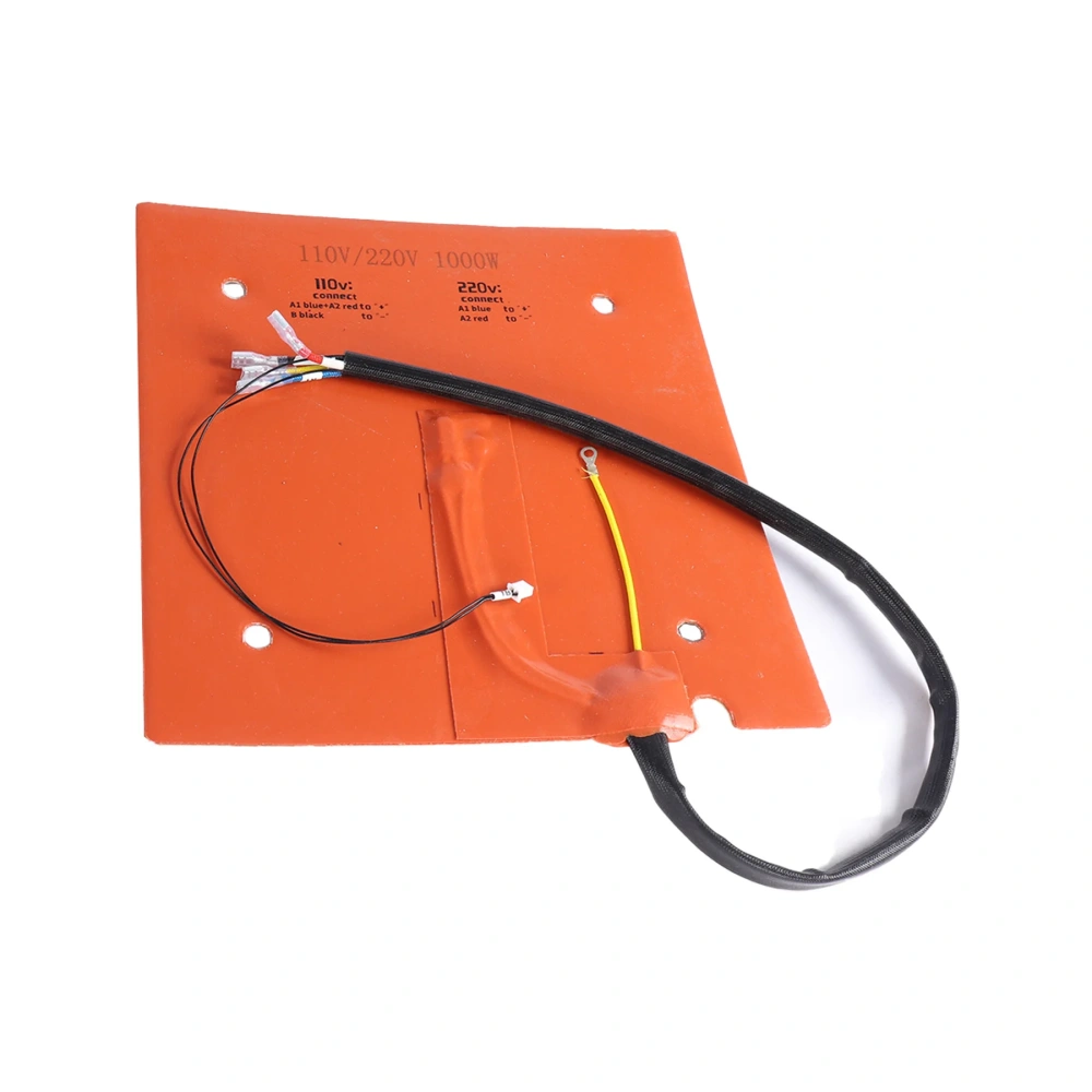 CNC Aluminum 8mm Heated Bed Upgrade Kit for Anycubic Kobra S1 / S1C 110V/220V Silicone Heating Pad Build Plate for 3D Printing