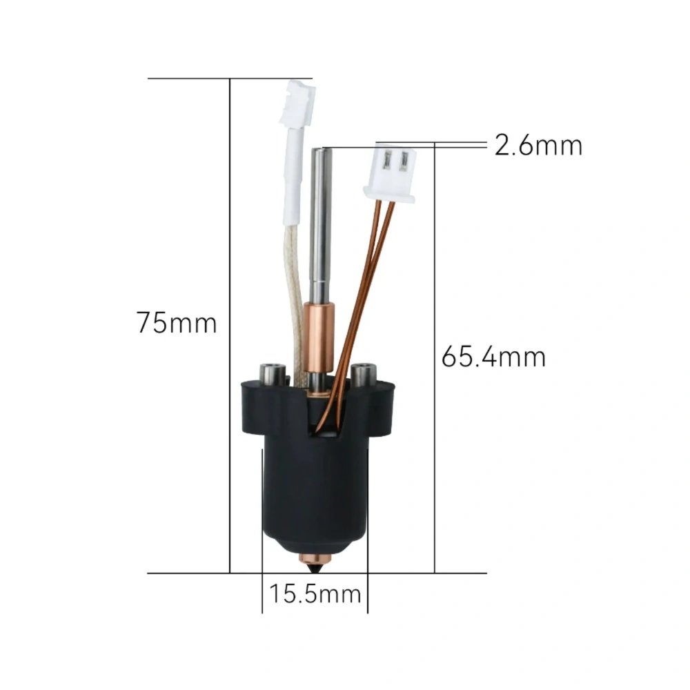 Blurolls Ceramic Hotend Kit w/Titanium Throat for Creality K1C & K1 MAX All-in-One Easy Install Nozzle Upgrade
