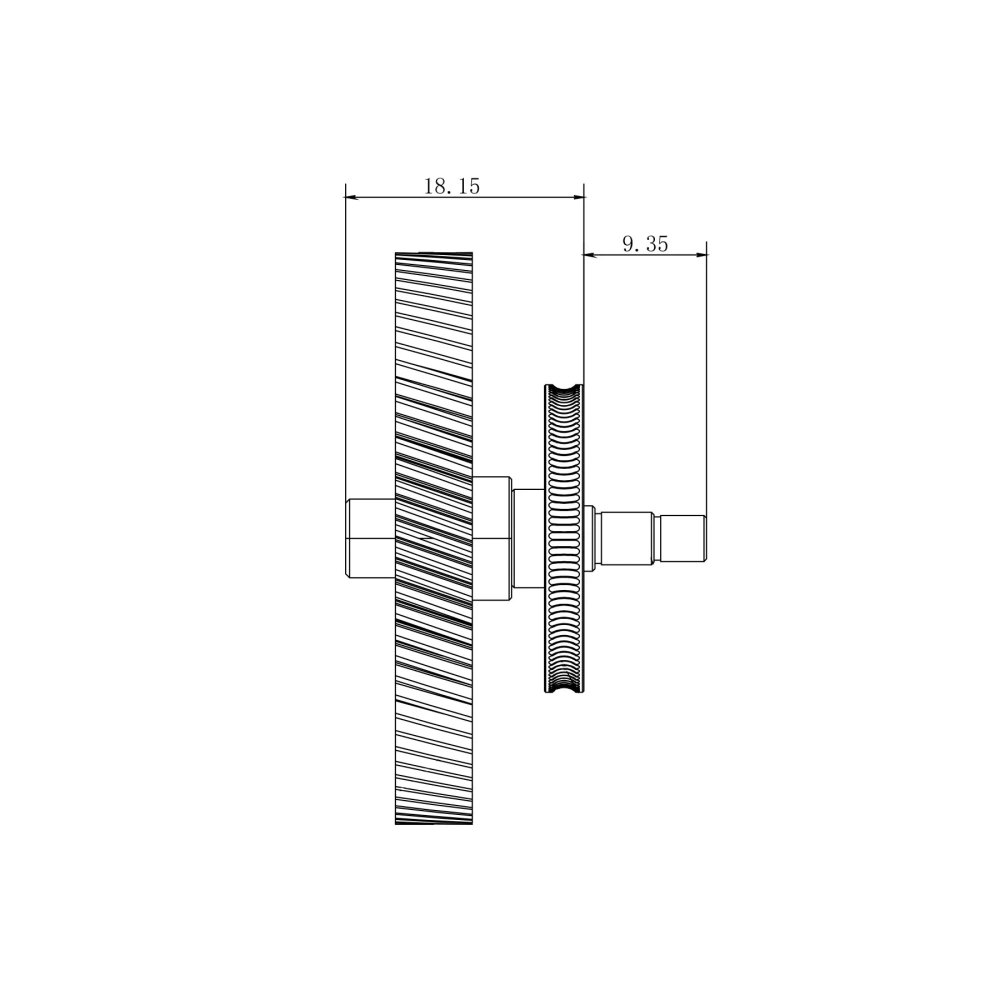 Blurolls Bambu Lab H2D Extruder Gear Replacement - DLC Coated Hardened Steel Wear-Resistant 3D Printer Parts