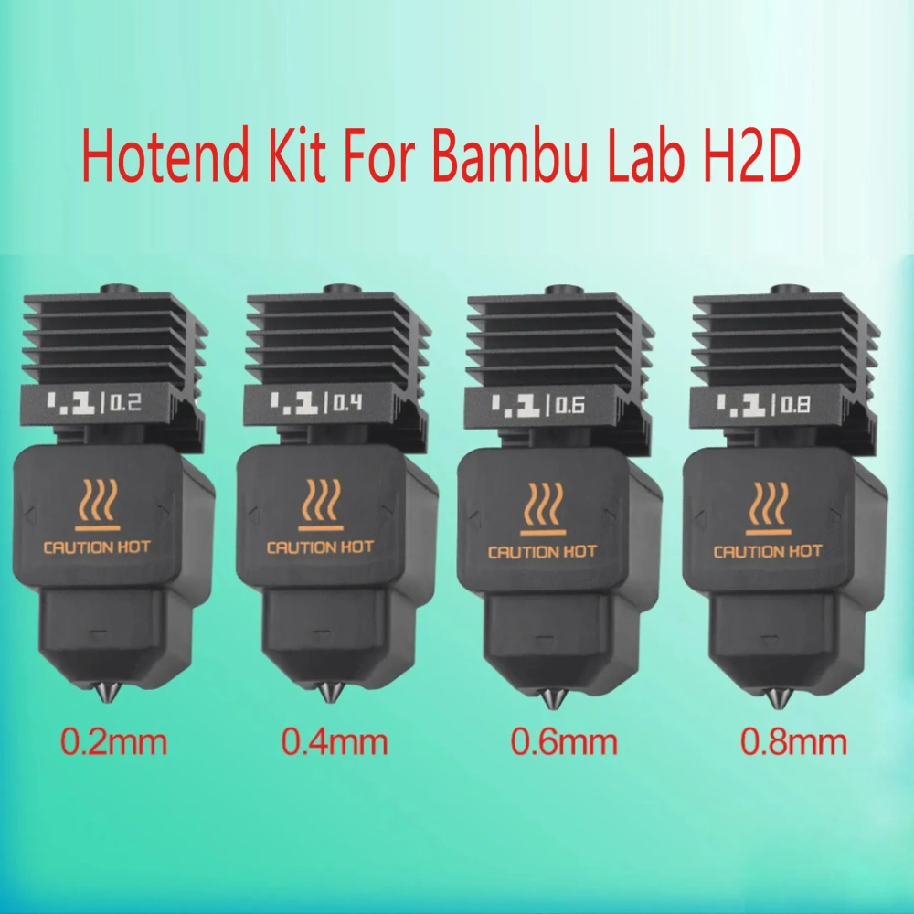 Bambu Lab H2D/S Hotend with Hardened Steel Nozzle Extruder for A1/A1 mini Quick-Release & All-Metal Design