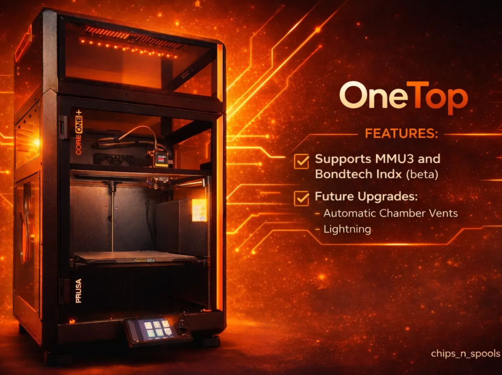 OneTop Modular Top Enclosure for Prusa Core One/ One Plus designed by Chips_n_Spools Pre-Order