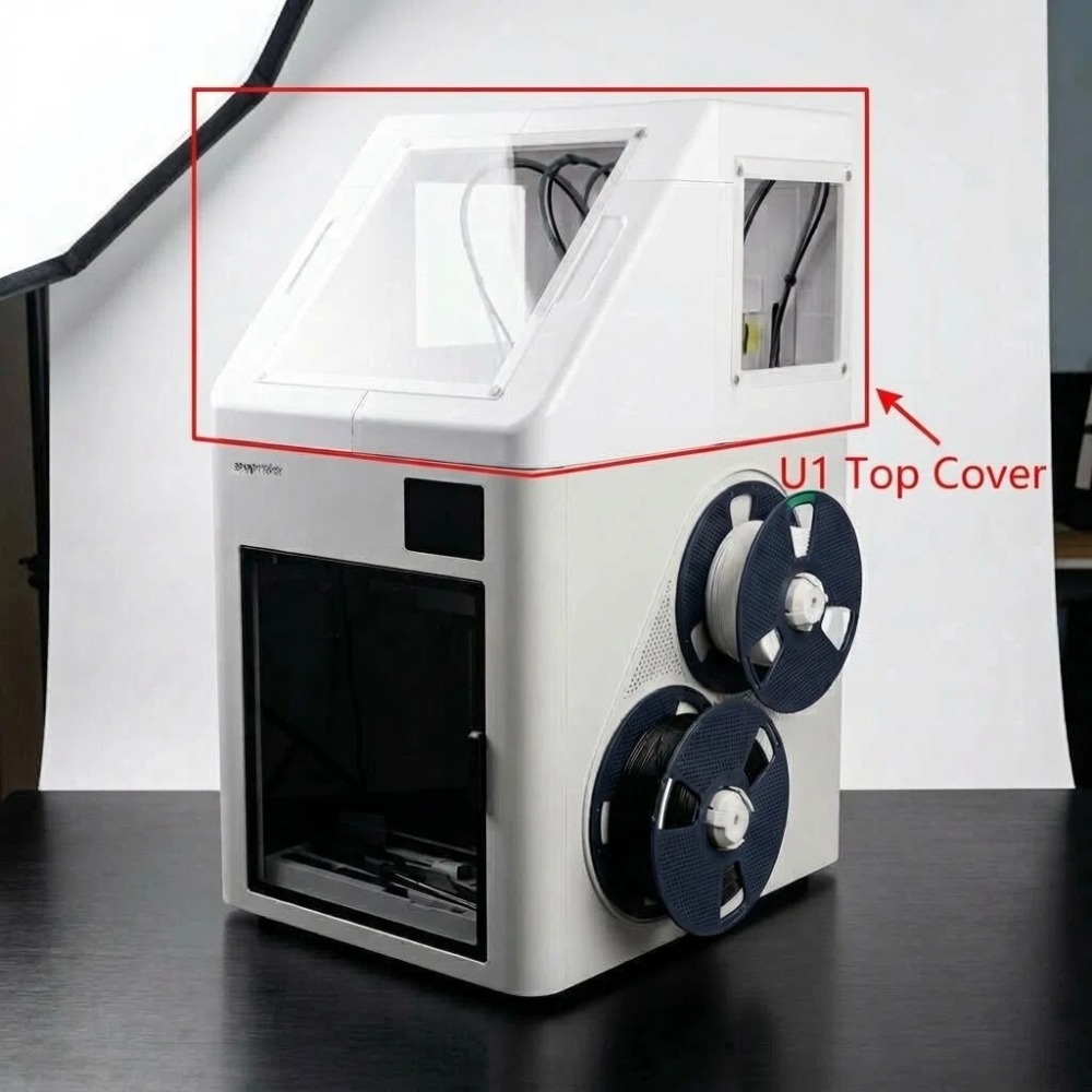 Snapmaker U1 Enclosure DIY Top Cover Kit – Acrylic Panel Compatible, Printable Frame, Modular Design