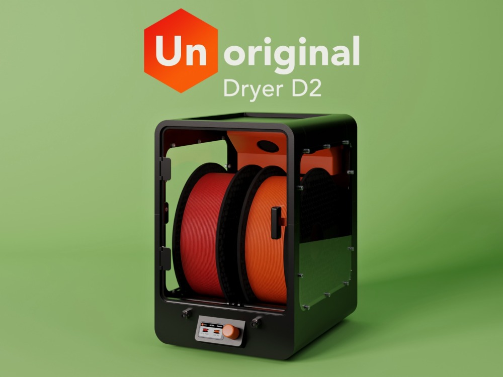 (Un)original Dryer D2 – Dual-Spool Filament Dry Box with Optional Heater DIY kit