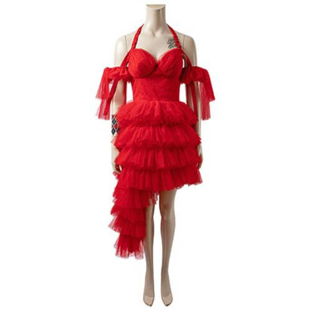 The Suicide Squad 2021 Harley Quinn Red Dress (With Boots)