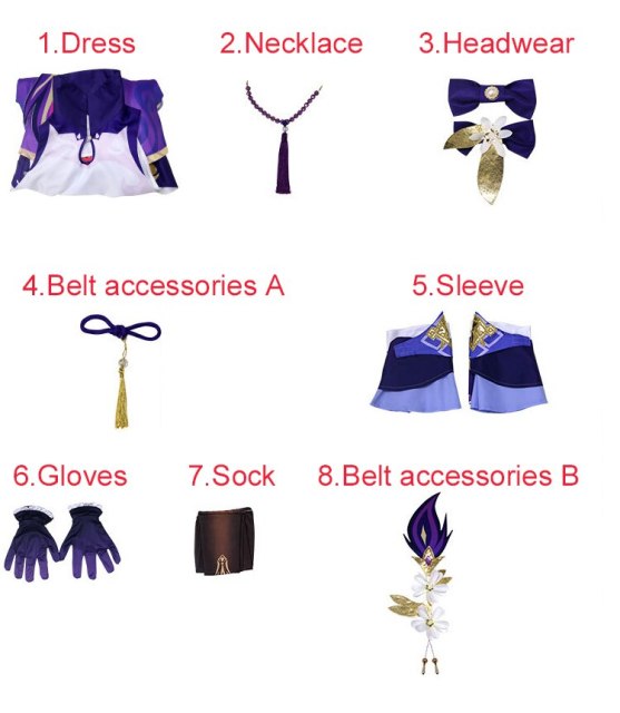 Genshin Impact Keqing Cosplay Costume (Budget)