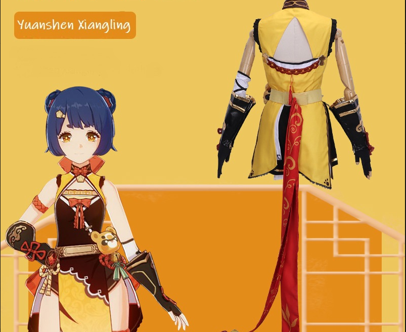 Genshin Impact Xiangling Cosplay Costume (Budget)