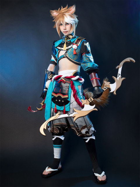 Genshin Impact - Gorou Cosplay Costume Jacquard Version C00668