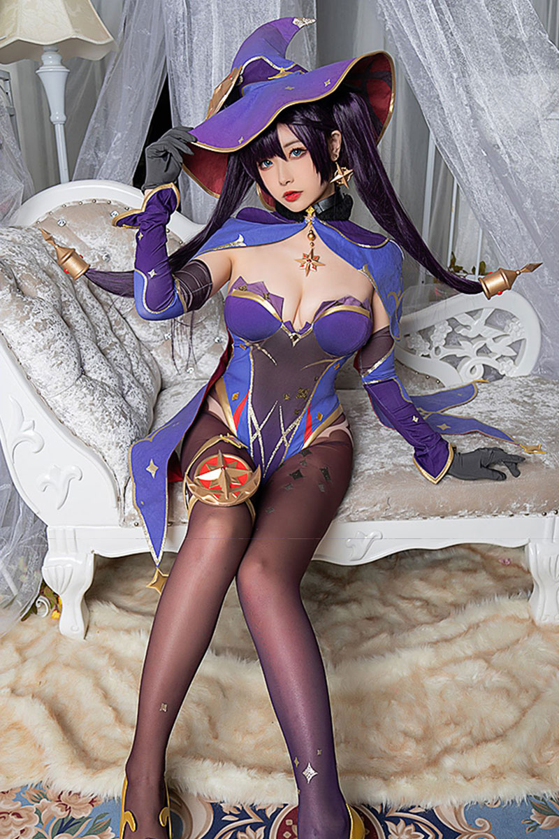 Genshin Impact Mona Cosplay Costume Upgraded Version C02890