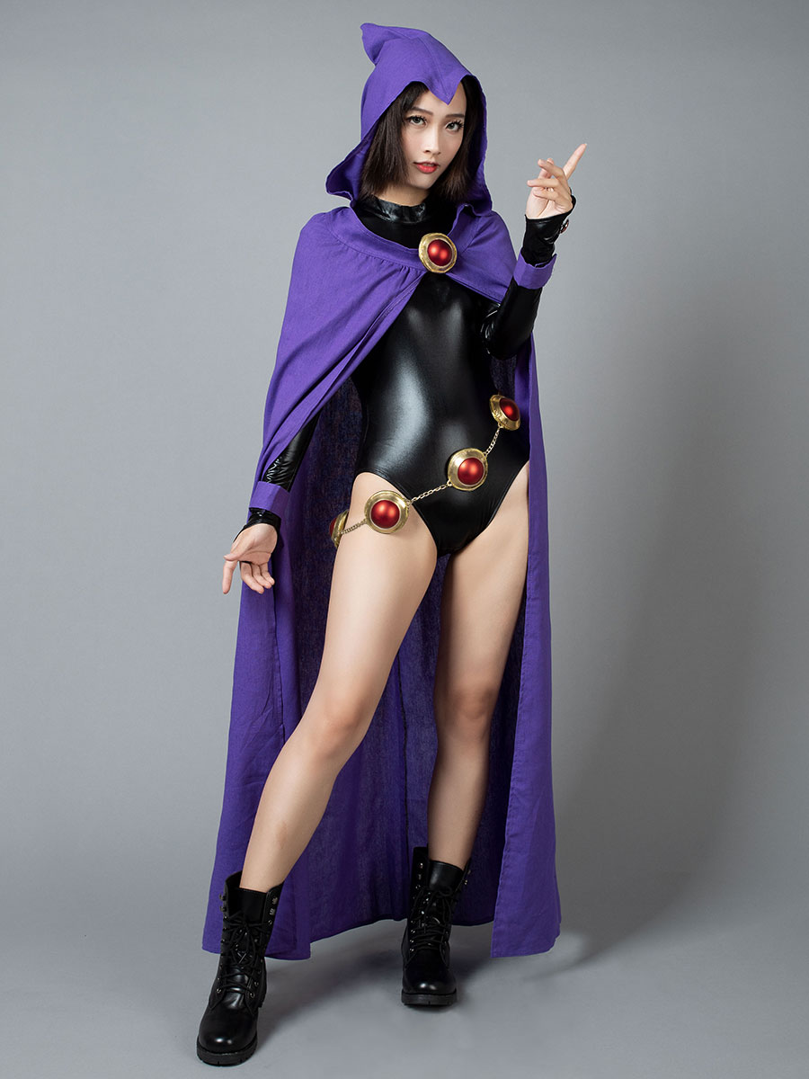 Ready to Ship DC Teen Titans Rachel Roth Raven Cosplay Costume mp004071 - CH