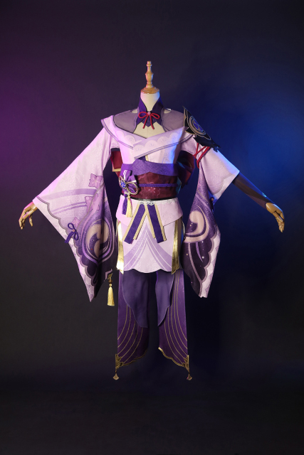Genshin Impact Raiden Shogun Cosplay Costume Jacquard Version C00573