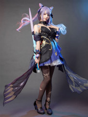 Genshin Impact Keqing Opulent Splendor Skin Cosplay Costume C00909