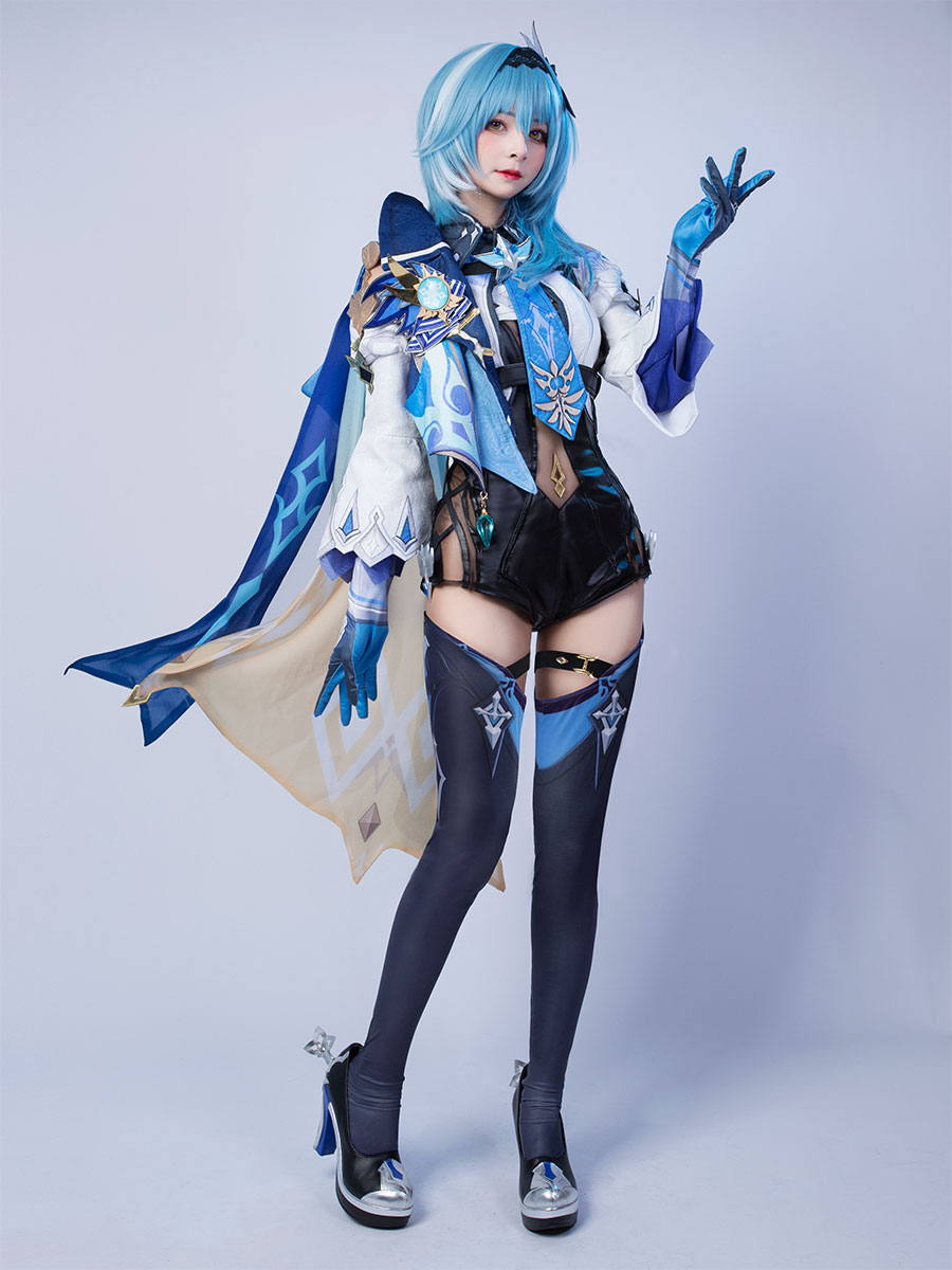 Genshin Impact Eula Cosplay Costume Jacquard Version C00445