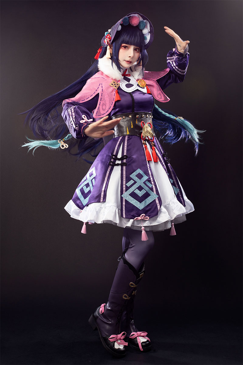 Genshin Impact YunJin Cosplay Costume Jacquard Version C00849