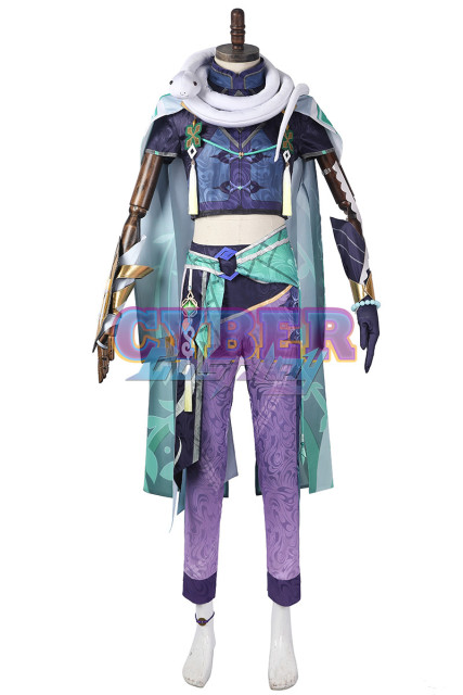 Genshin Impact Bubu Pharmacy Baizhu Cosplay Costume Jacquard Version C00437