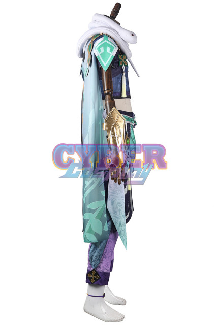 Genshin Impact Bubu Pharmacy Baizhu Cosplay Costume Jacquard Version C00437