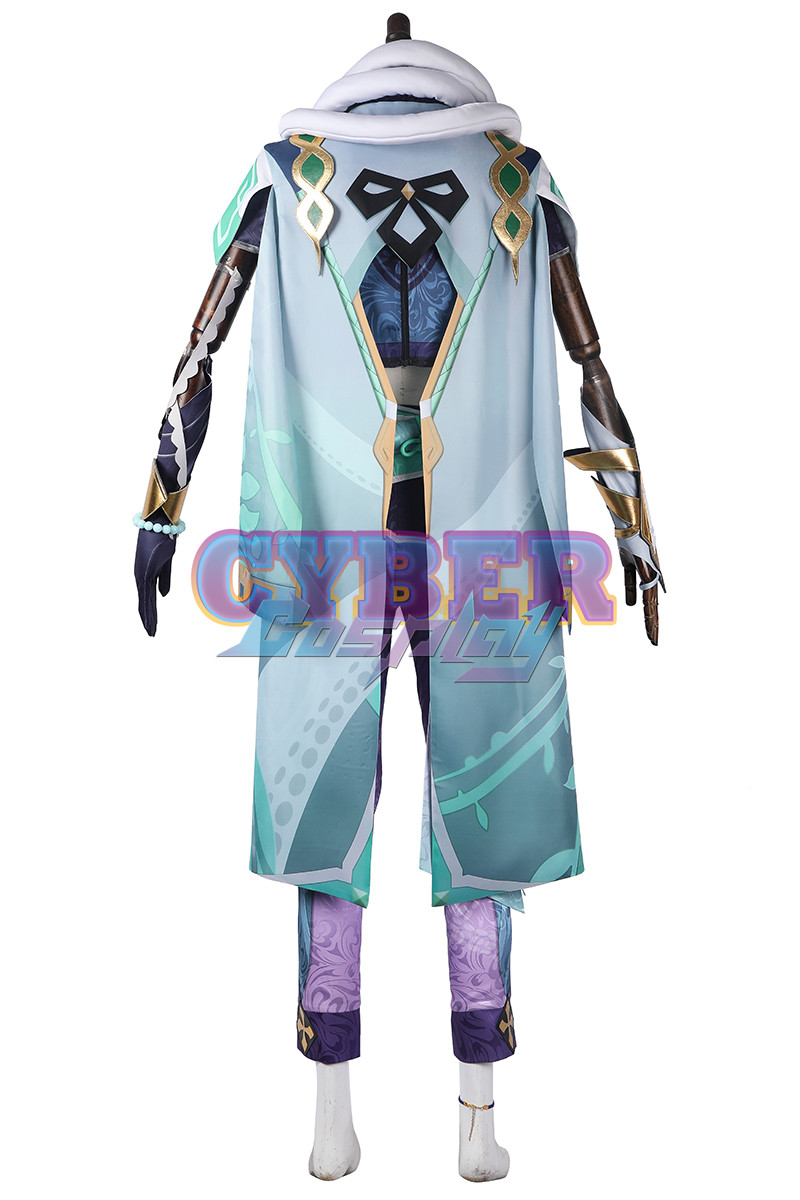 Genshin Impact Bubu Pharmacy Baizhu Cosplay Costume Jacquard Version C00437