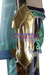 Genshin Impact Bubu Pharmacy Baizhu Cosplay Costume Jacquard Version C00437