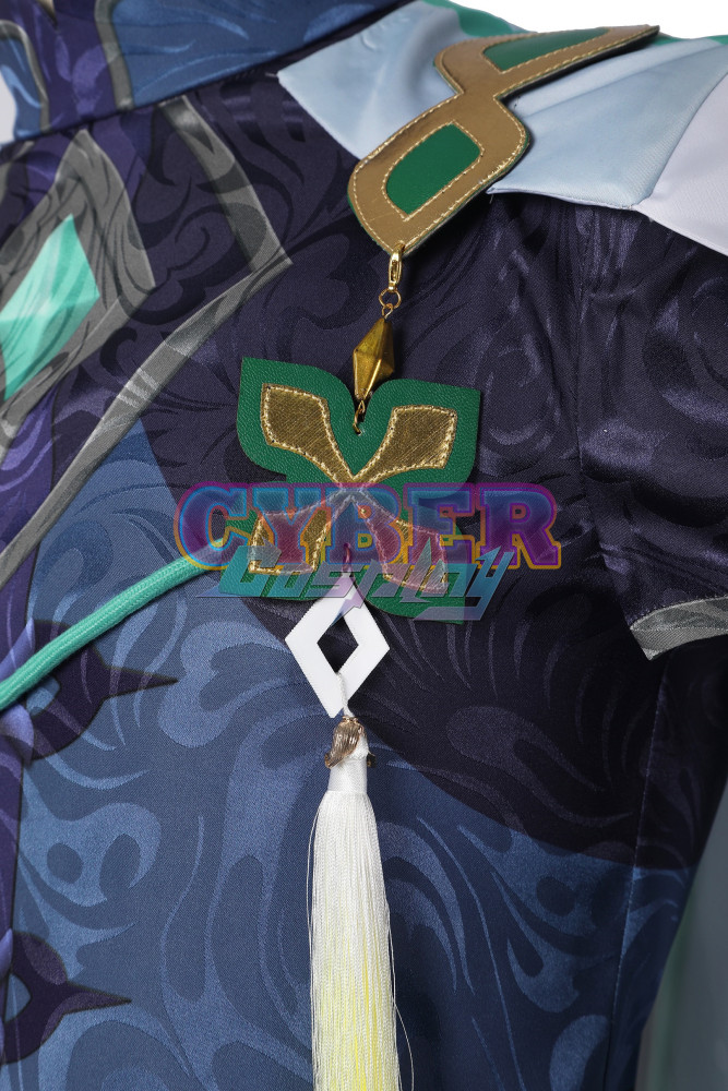Genshin Impact Bubu Pharmacy Baizhu Cosplay Costume Jacquard Version C00437